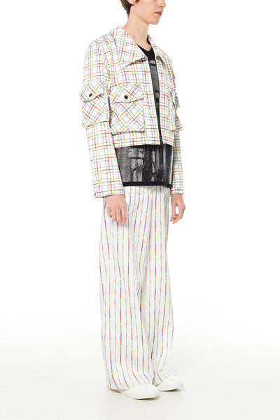 Elliot Collection- Lighter Plaid Print Jacket - Johan Ku Shop
