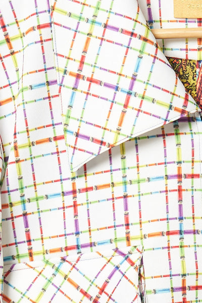 Elliot Collection- Lighter Plaid Print Jacket - Johan Ku Shop