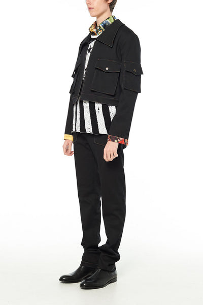Elliot Collection- Rainbow Stitches Denim Jacket - Johan Ku Shop