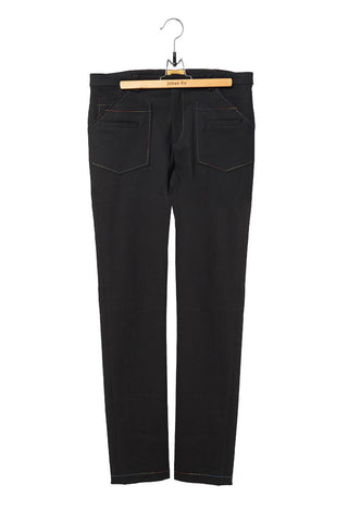 Elliot Collection- Rainbow Stitches Details Fitted Denim Trousers - Johan Ku Shop