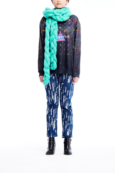 Sean Collection- Chunky Hand-Knit Super Long Scarf