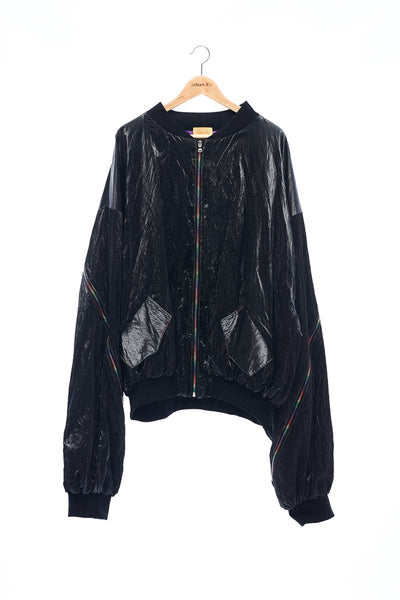 Sean Collection- BPM Inspired Patent Leather Effect Over-sized Jacket.