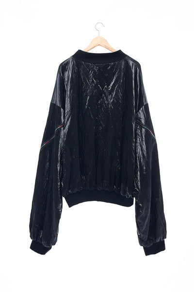 Sean Collection- BPM Inspired Patent Leather Effect Over-sized Jacket.