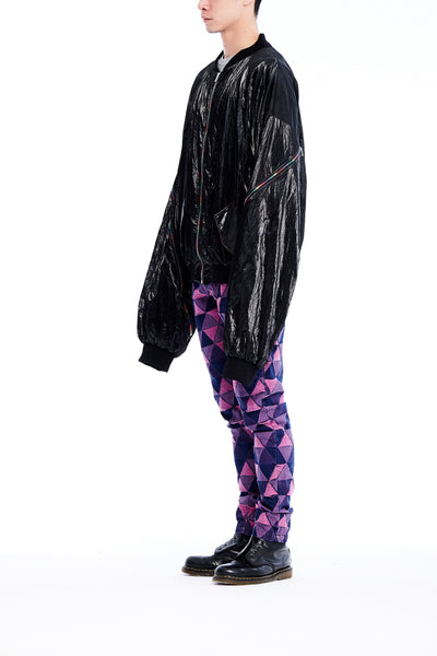 Sean Collection- BPM Inspired Patent Leather Effect Over-sized Jacket.