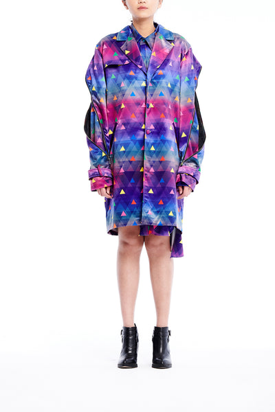 Sean Collection- BPM Inspired Triangle Graphic Printed Full Colour Windbreaker