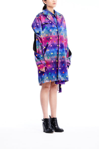 Sean Collection- BPM Inspired Triangle Graphic Printed Full Colour Windbreaker