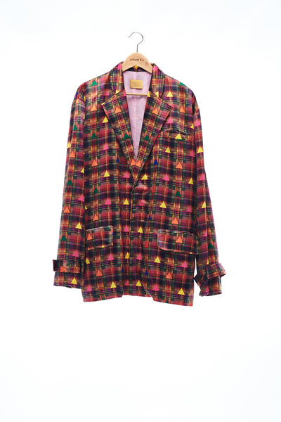 Sean Collection- BPM Inspired Triangle Graphic Printed Full Colour Blazer