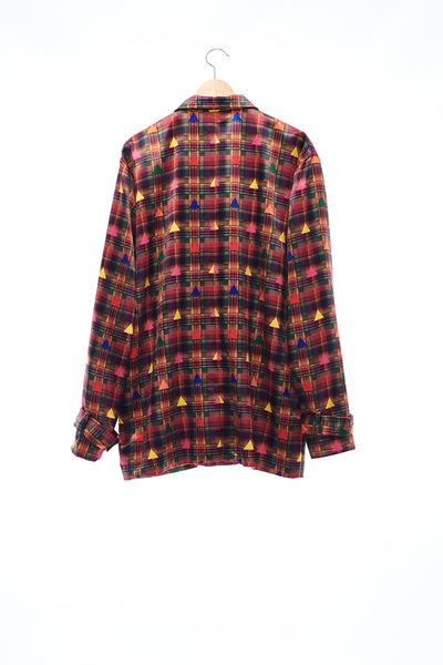 Sean Collection- BPM Inspired Triangle Graphic Printed Full Colour Blazer