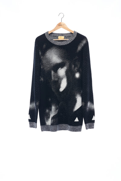 Sean Collection- BPM Image Graphic Jacquard Knitwear- B/W