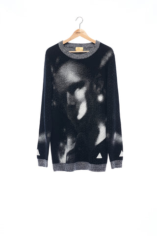 Sean Collection- BPM Image Graphic Jacquard Knitwear- B/W