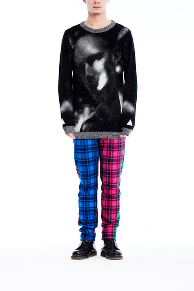 Sean Collection- BPM Image Graphic Jacquard Knitwear- B/W