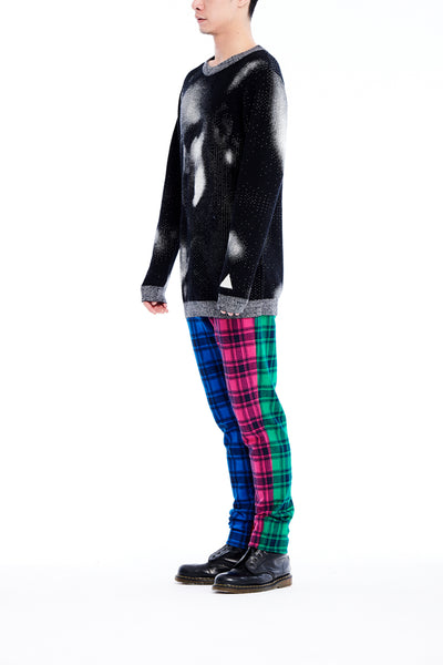 Sean Collection- BPM Image Graphic Jacquard Knitwear- B/W