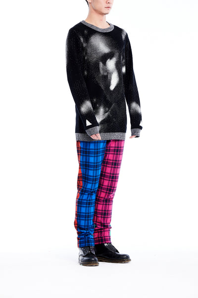 Sean Collection- BPM Image Graphic Jacquard Knitwear- B/W