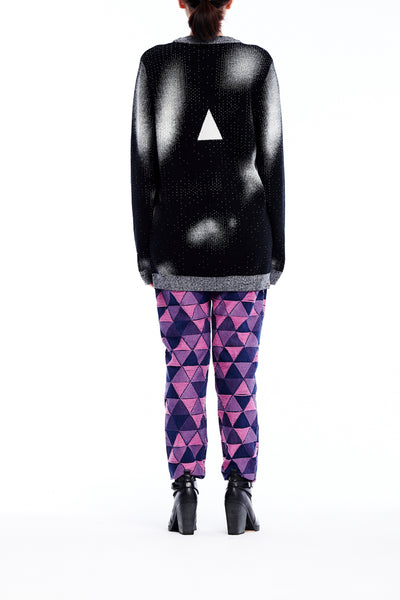 Sean Collection- BPM Image Graphic Jacquard Knitwear- B/W