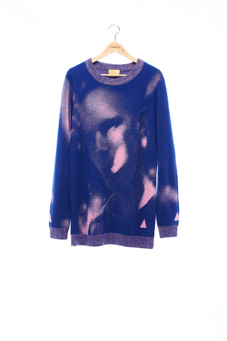 Sean Collection- BPM Image Graphic Jacquard Knitwear- Blue/Pink
