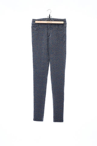 Sean Collection- Knitted Elastic Skinny Jeans - Bleach Gray