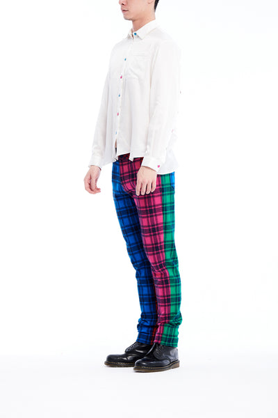 Sean Collection- Silk/Cotton Asymmetric Cutting Shirt- White