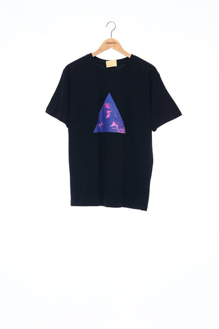 Sean Collection- BPM Inspired Triangle Graphic T-Shirt -Black
