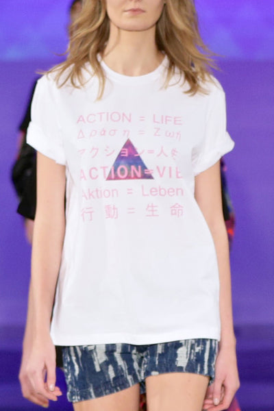 Sean Collection- BPM Inspired Slogan Graphic T-Shirt -Black