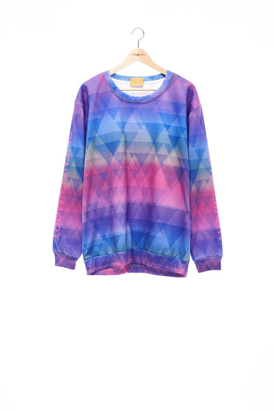 Sean Collection- BPM Inspired Triangle Graphic Full Print Sweatshirt