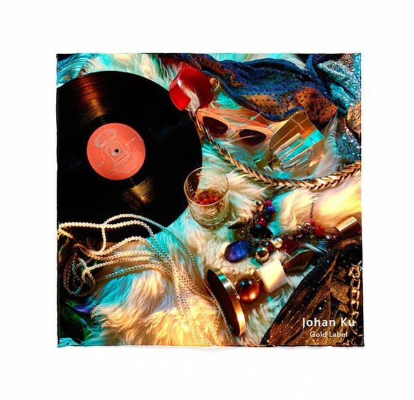 Slade Collection- Velvet Goldmine Inspired Silk Chiffon Printed Square Scarf - Johan Ku Shop