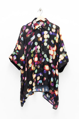 Slade Collection- Velvet Goldmine Inspired Dots Printted Volume Shirt - Johan Ku Shop