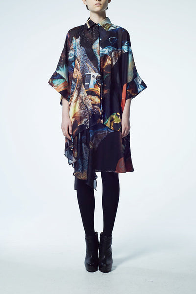 Slade Collection- Velvet Goldmine Inspired Asymmetry Skirt - Johan Ku Shop