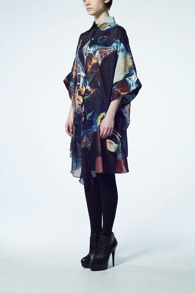 Slade Collection- Velvet Goldmine Inspired Asymmetry Skirt - Johan Ku Shop