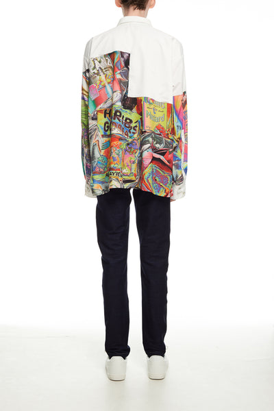 Andy Collection- Over-sized UK Supermarket Graphic with White Block Shirt - Johan Ku Shop