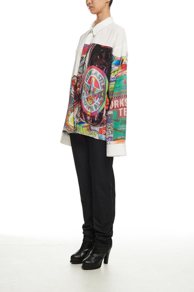 Andy Collection- Over-sized UK Supermarket Graphic with White Block Shirt - Johan Ku Shop