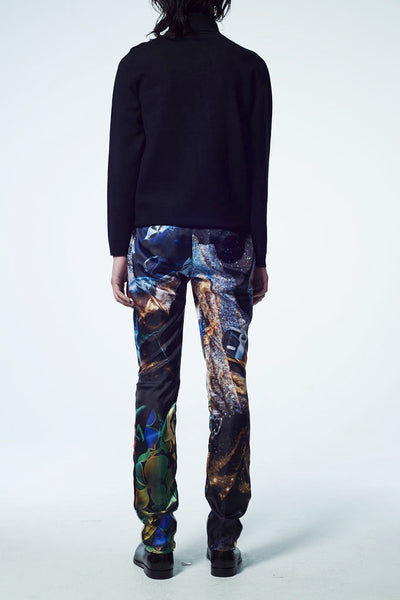 Slade Collection- Velvet Goldmie Inspired Graphic Printed Trouser - Johan Ku Shop