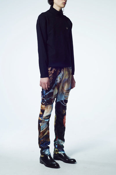 Slade Collection- Velvet Goldmie Inspired Graphic Printed Trouser - Johan Ku Shop